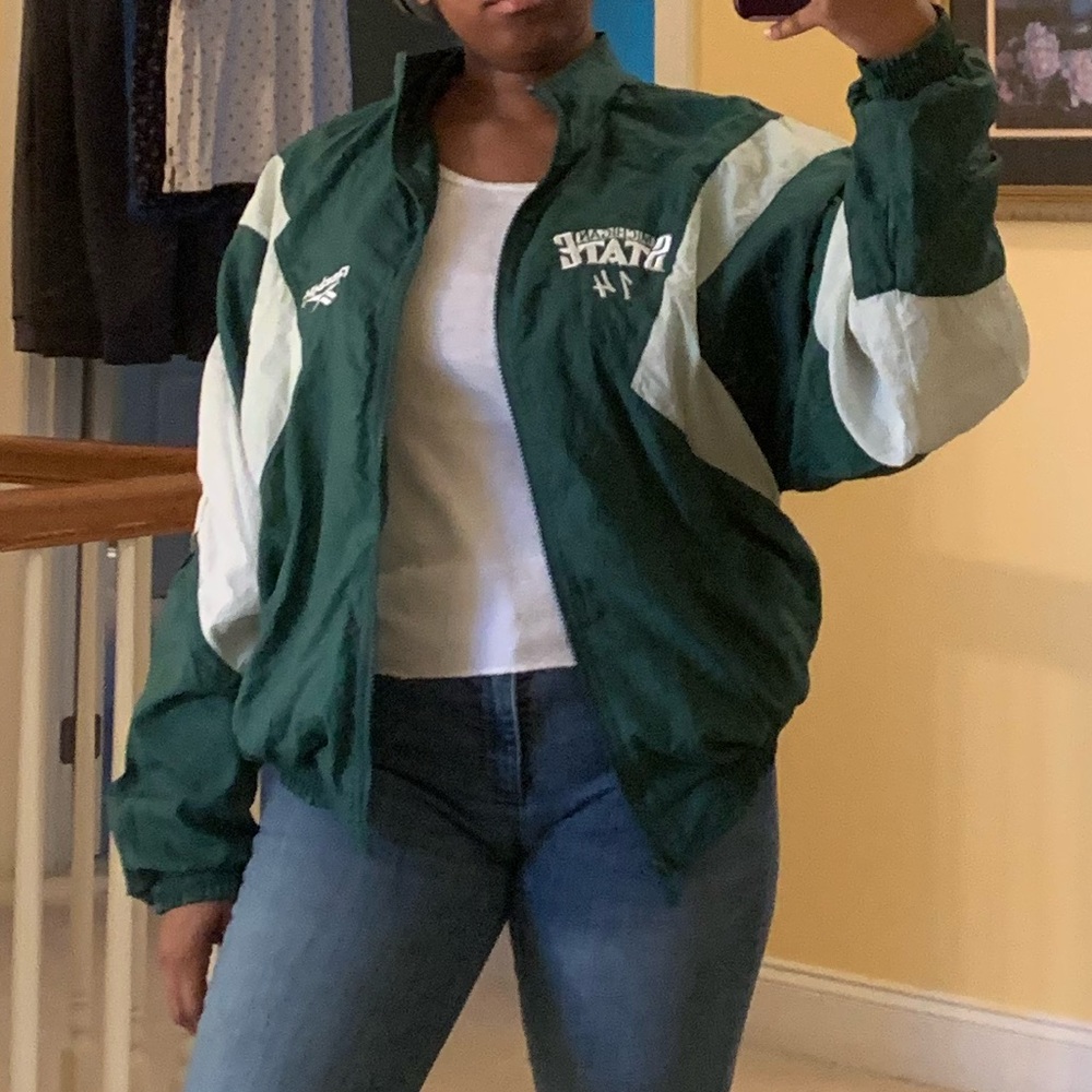 Reebok Michigan State Green and White Jacket